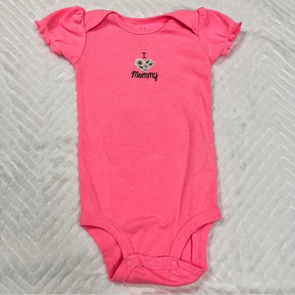 Carter's‎ Pink Bodysuit I Heart Mommy onsie shirt size 18 months
